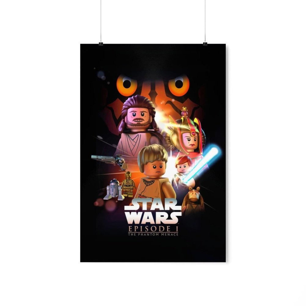 MOC NON LEGO Star Wars Episode 1 LEGO Movie Wall Art POSTER ONLY