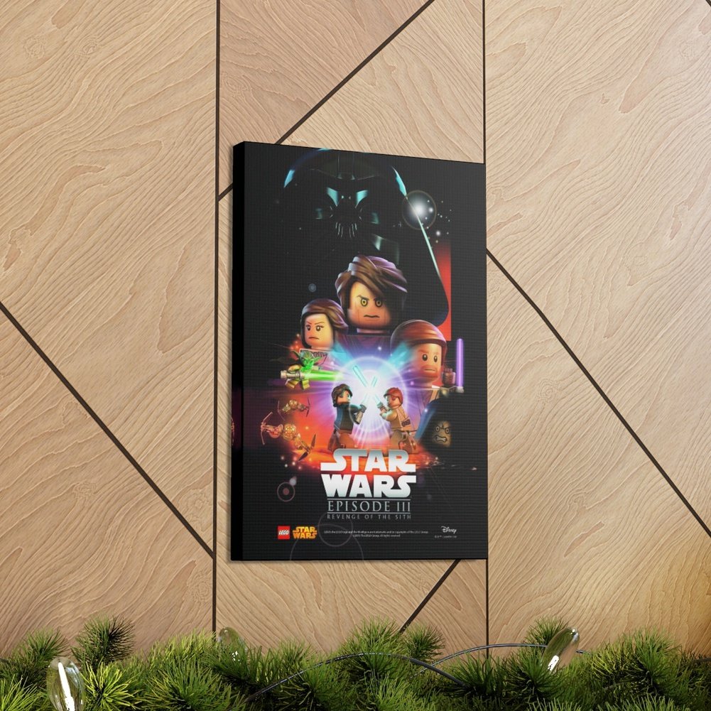 Star Wars Episode III LEGO Movie Wall Art Canvas Art With Backing. Jurassic Bricks