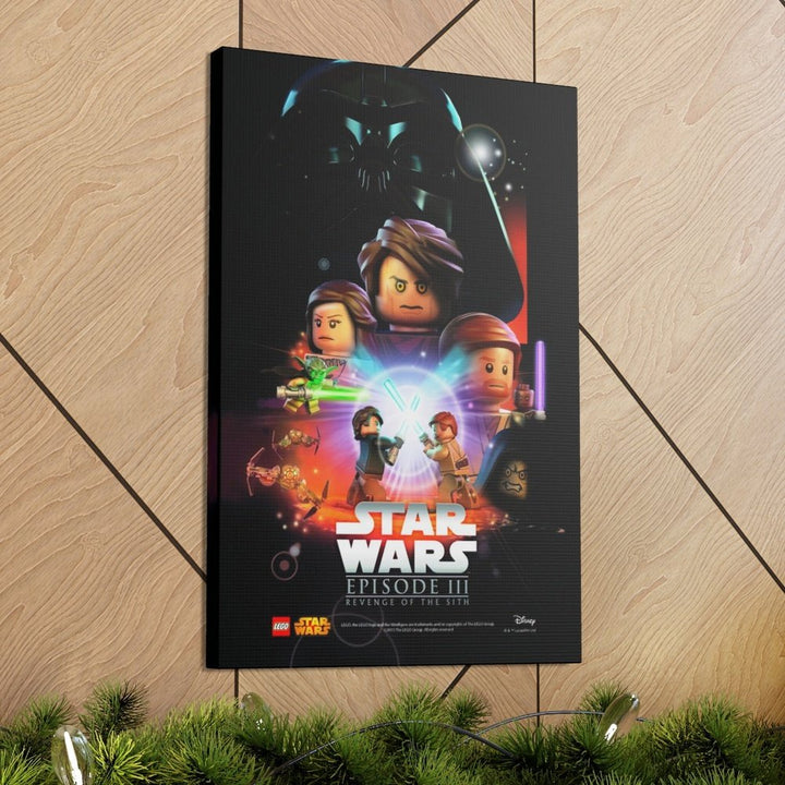 Star Wars Episode III LEGO Movie Wall Art Canvas Art With Backing. Jurassic Bricks