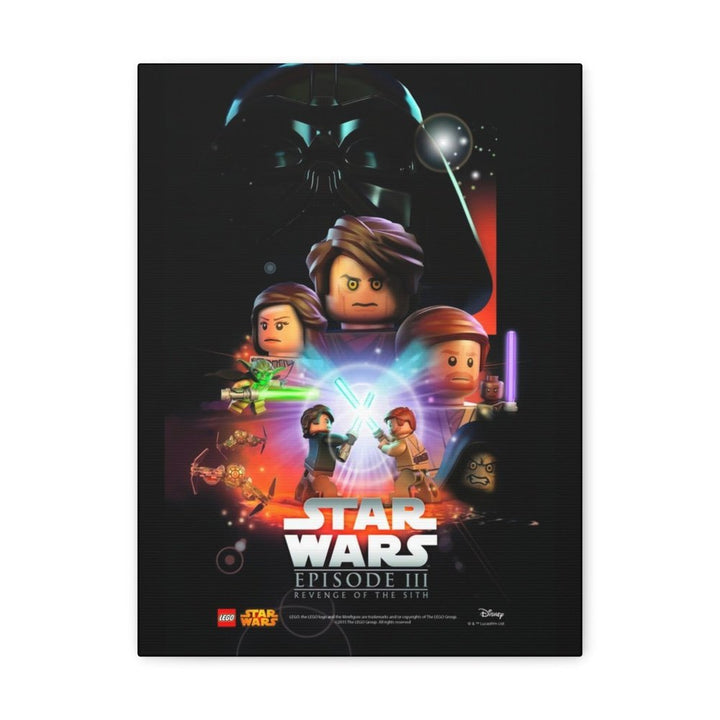 MOC NON LEGO Star Wars Episode III LEGO Movie Wall Art Canvas Art With Backing.