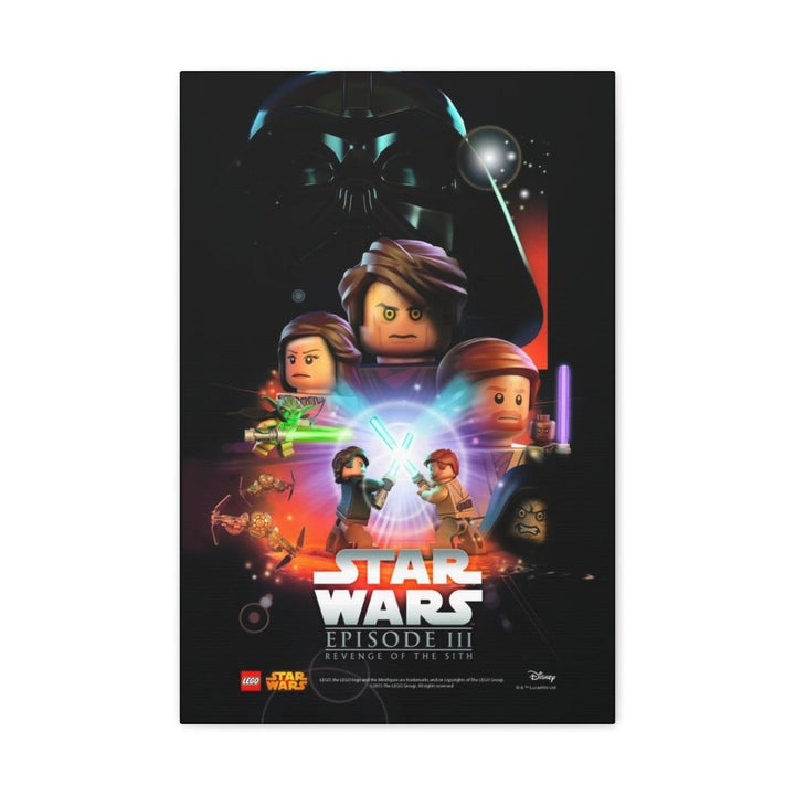 Star Wars Episode III LEGO Movie Wall Art Canvas Art With Backing. Jurassic Bricks