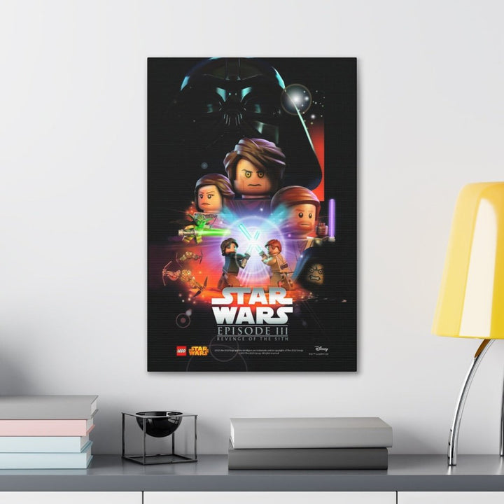 Star Wars Episode III LEGO Movie Wall Art Canvas Art With Backing. Jurassic Bricks