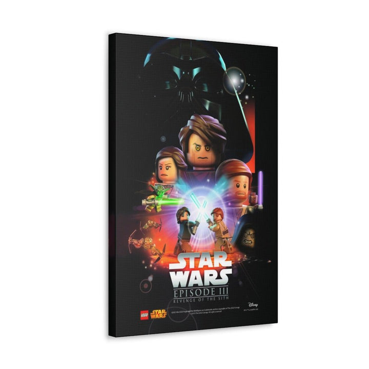 Star Wars Episode III LEGO Movie Wall Art Canvas Art With Backing. Jurassic Bricks