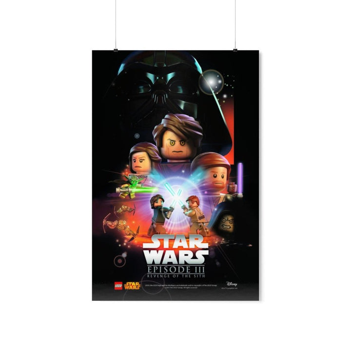 Star Wars Episode III  LEGO Movie Wall Art POSTER ONLY Jurassic Bricks