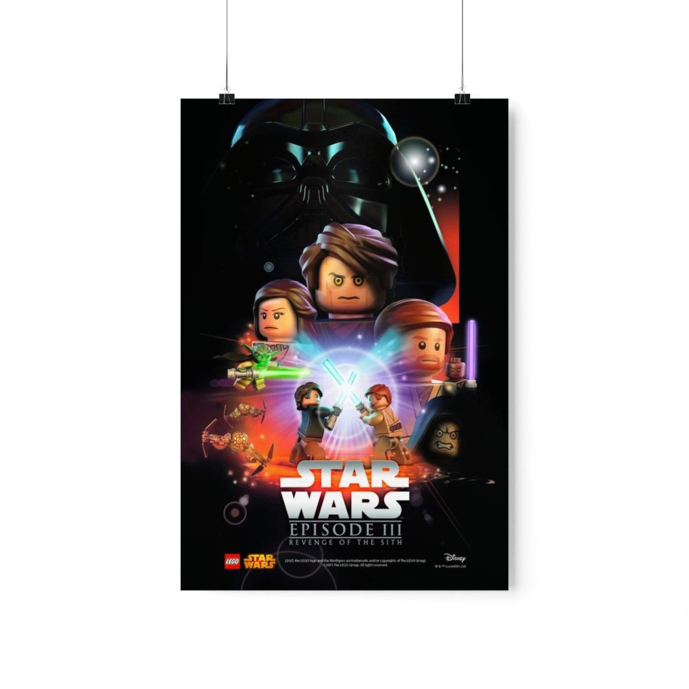 MOC NON LEGO Star Wars Episode III  LEGO Movie Wall Art POSTER ONLY