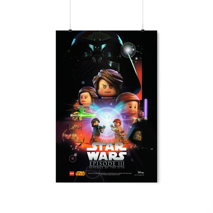 MOC NON LEGO Star Wars Episode III  LEGO Movie Wall Art POSTER ONLY