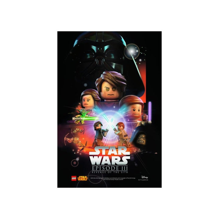 Star Wars Episode III  LEGO Movie Wall Art POSTER ONLY Jurassic Bricks