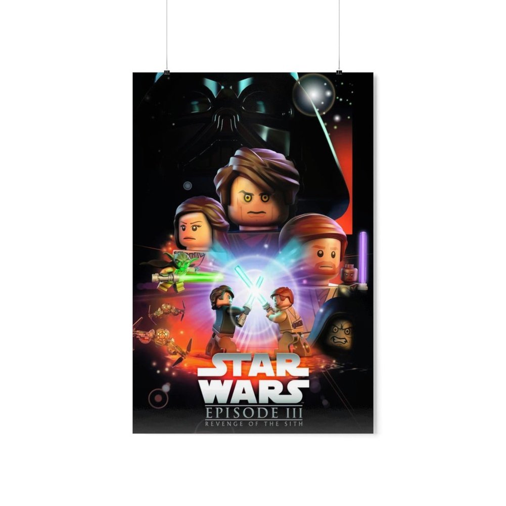 Star Wars Episode III v2 LEGO Movie Wall Art POSTER ONLY Jurassic Bricks