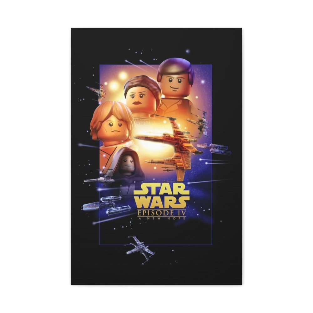 MOC NON LEGO Star Wars Episode IV LEGO Movie Wall Art Canvas Art With Backing.