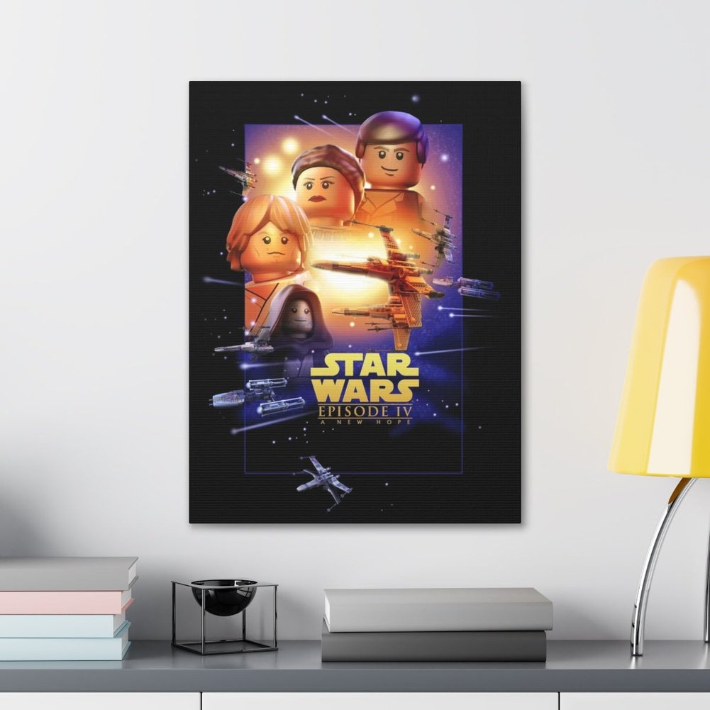 Star Wars Episode IV LEGO Movie Wall Art Canvas Art With Backing. Jurassic Bricks