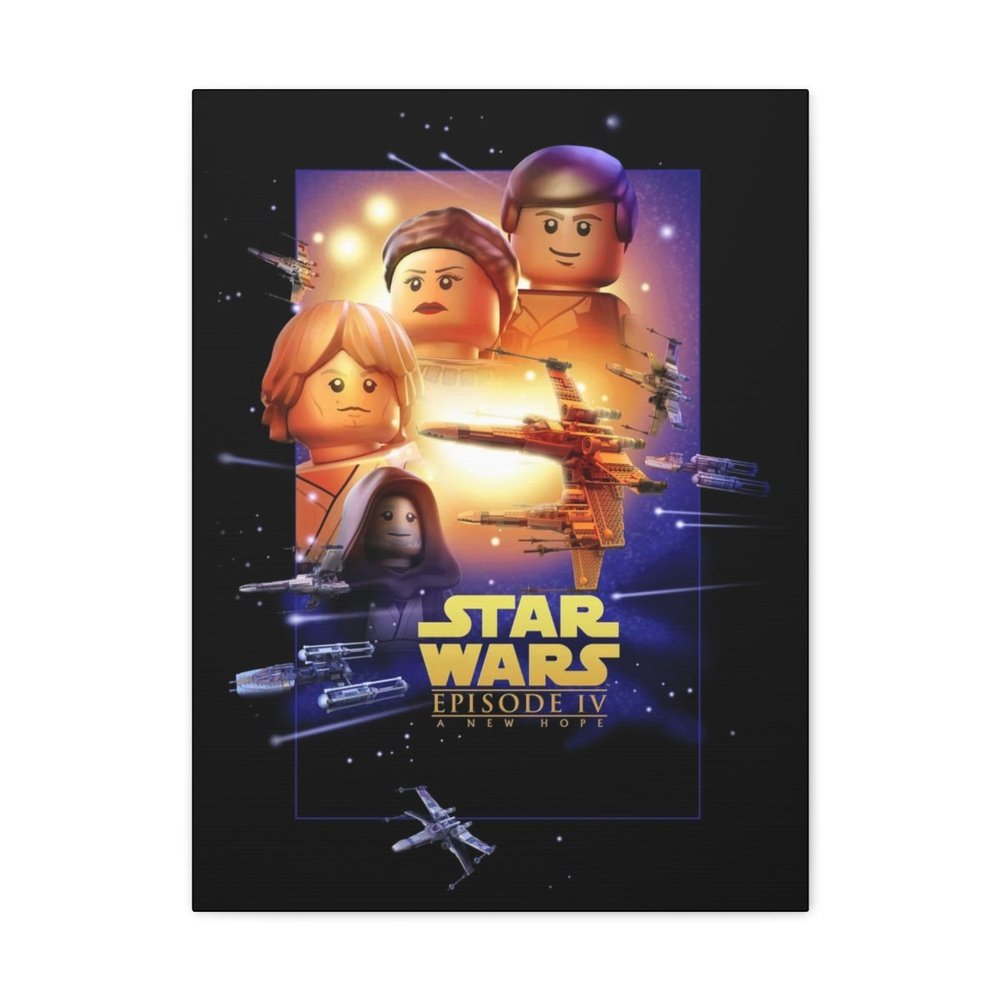 Star Wars Episode IV LEGO Movie Wall Art Canvas Art With Backing. Jurassic Bricks