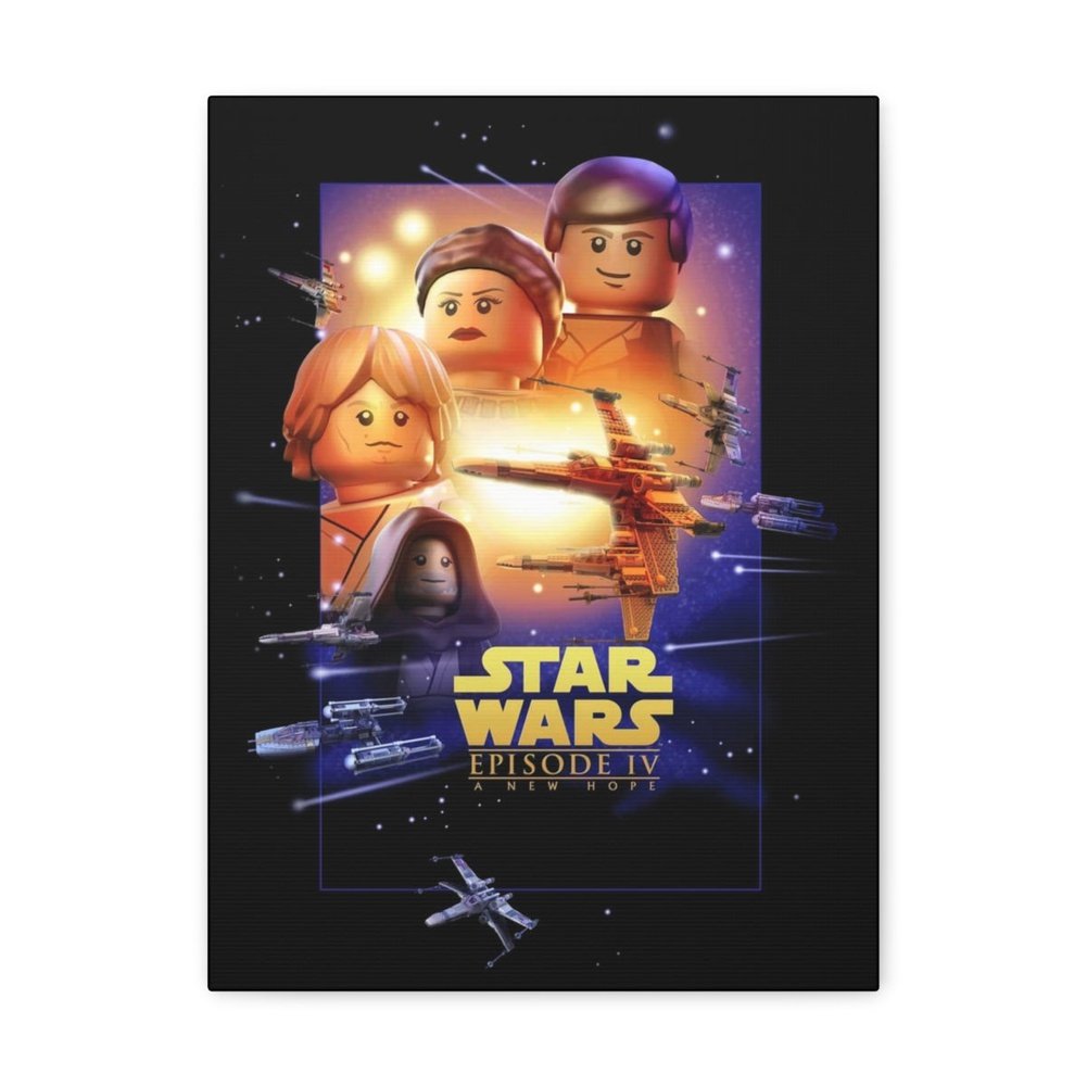 MOC NON LEGO Star Wars Episode IV LEGO Movie Wall Art Canvas Art With Backing.