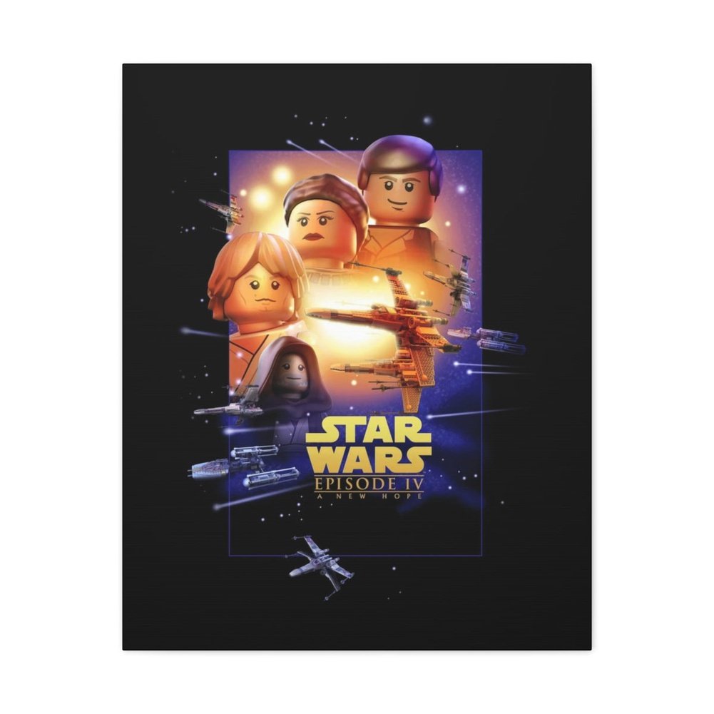 MOC NON LEGO Star Wars Episode IV LEGO Movie Wall Art Canvas Art With Backing.