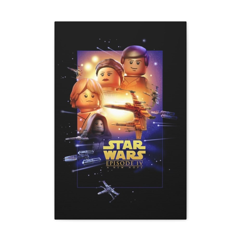 MOC NON LEGO Star Wars Episode IV LEGO Movie Wall Art Canvas Art With Backing.