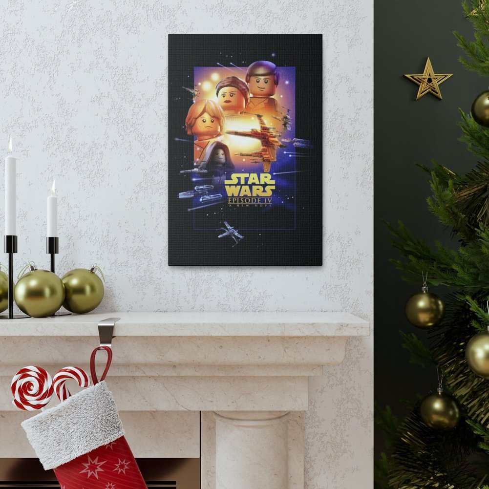 Star Wars Episode IV LEGO Movie Wall Art Canvas Art With Backing. Jurassic Bricks