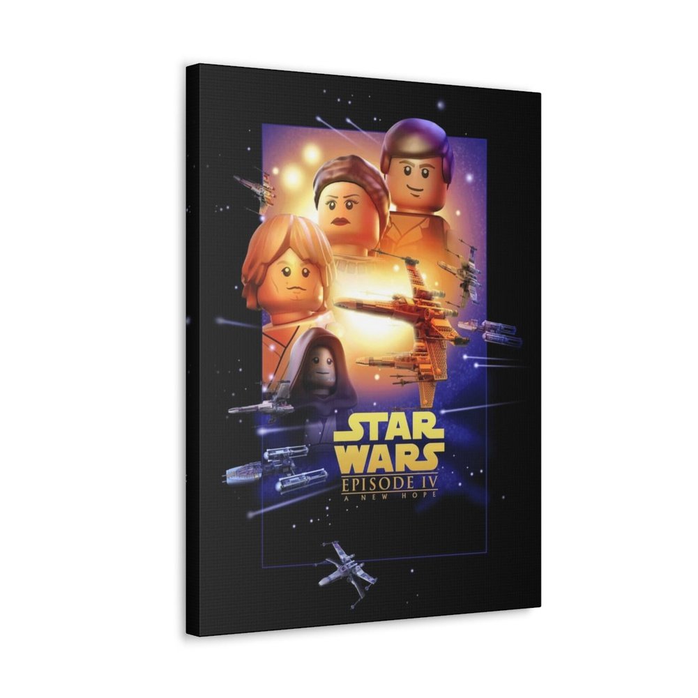 Star Wars Episode IV LEGO Movie Wall Art Canvas Art With Backing. Jurassic Bricks