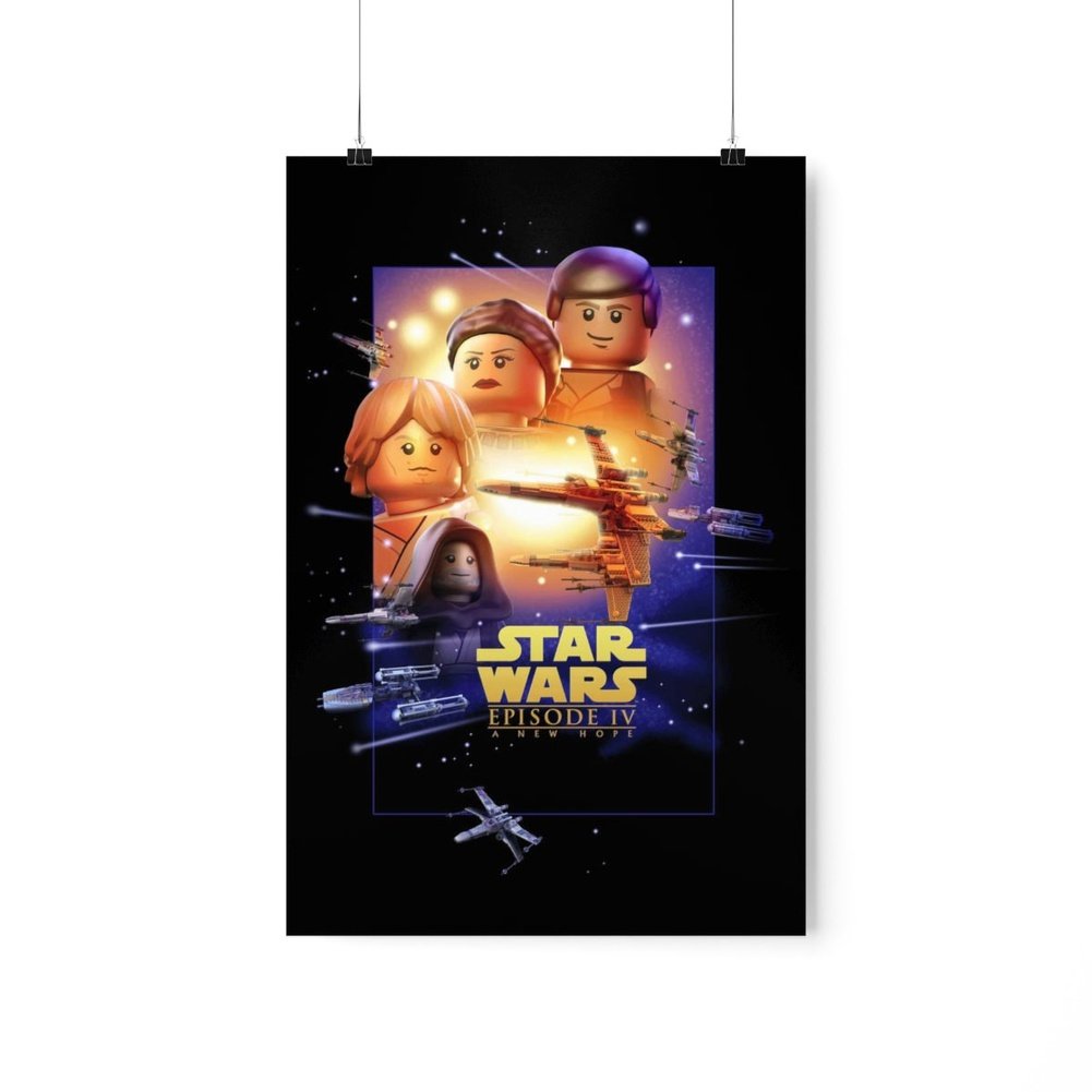 MOC NON LEGO Star Wars Episode IV LEGO Movie Wall Art POSTER ONLY