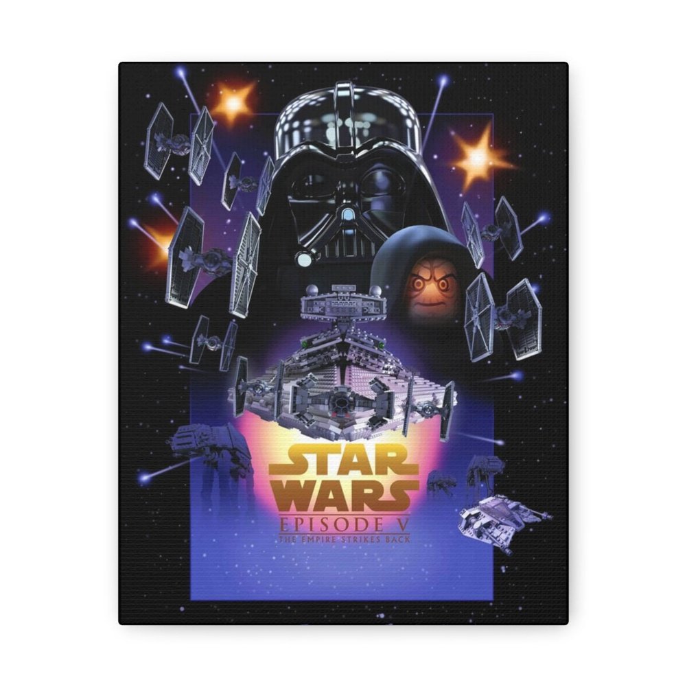 MOC NON LEGO Star Wars Episode V LEGO Movie Wall Art Canvas Art With Backing.