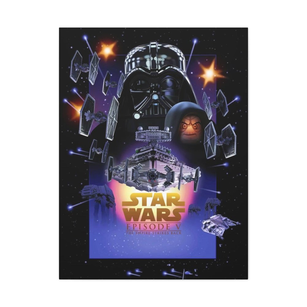 MOC NON LEGO Star Wars Episode V LEGO Movie Wall Art Canvas Art With Backing.