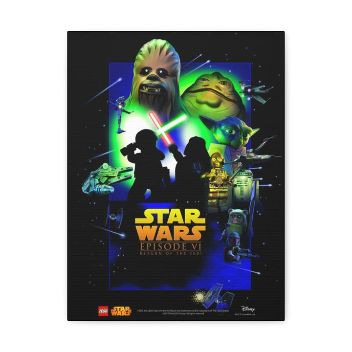 MOC NON LEGO Star Wars Episode VI Movie Wall Art Canvas Art With Backing.