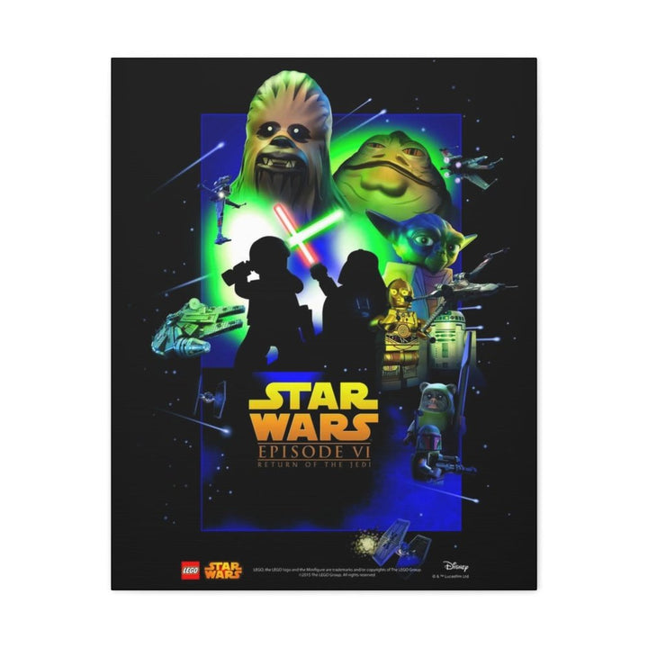 MOC NON LEGO Star Wars Episode VI Movie Wall Art Canvas Art With Backing.