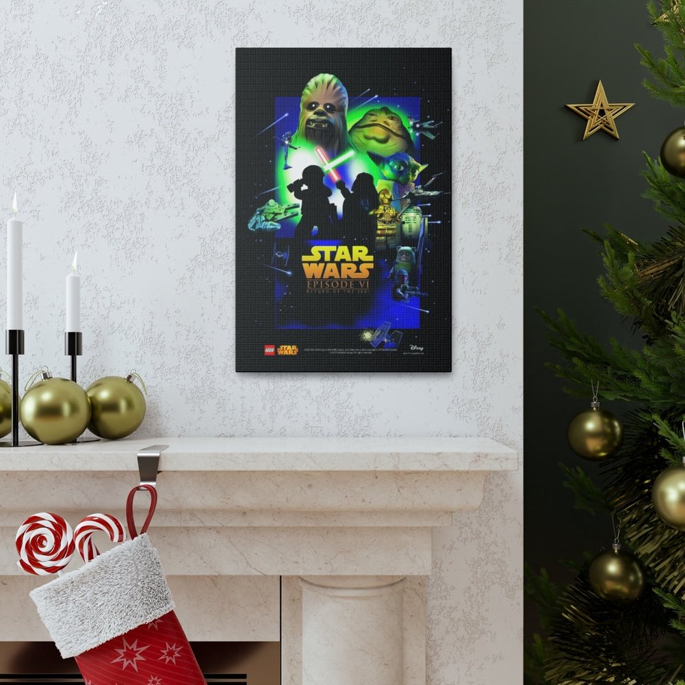 Star Wars Episode VI Movie Wall Art Canvas Art With Backing. Jurassic Bricks