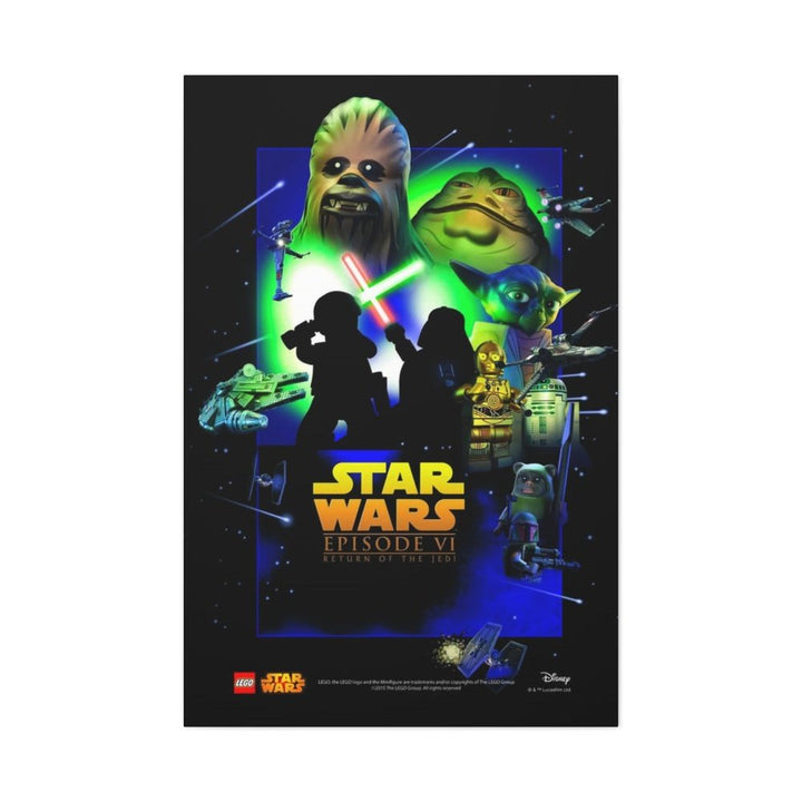 Star Wars Episode VI Movie Wall Art Canvas Art With Backing. Jurassic Bricks