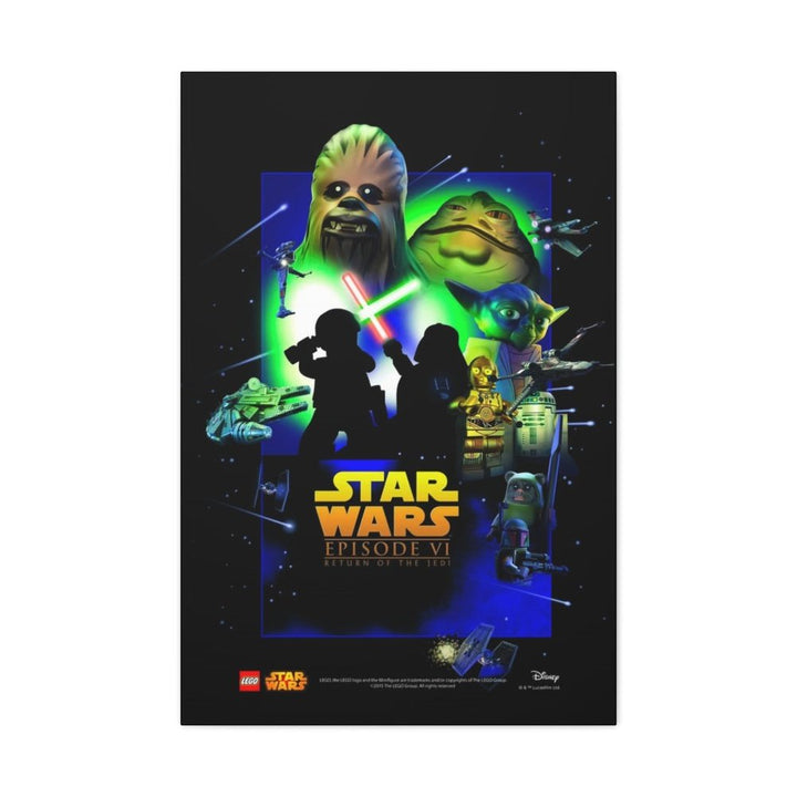 MOC NON LEGO Star Wars Episode VI Movie Wall Art Canvas Art With Backing.