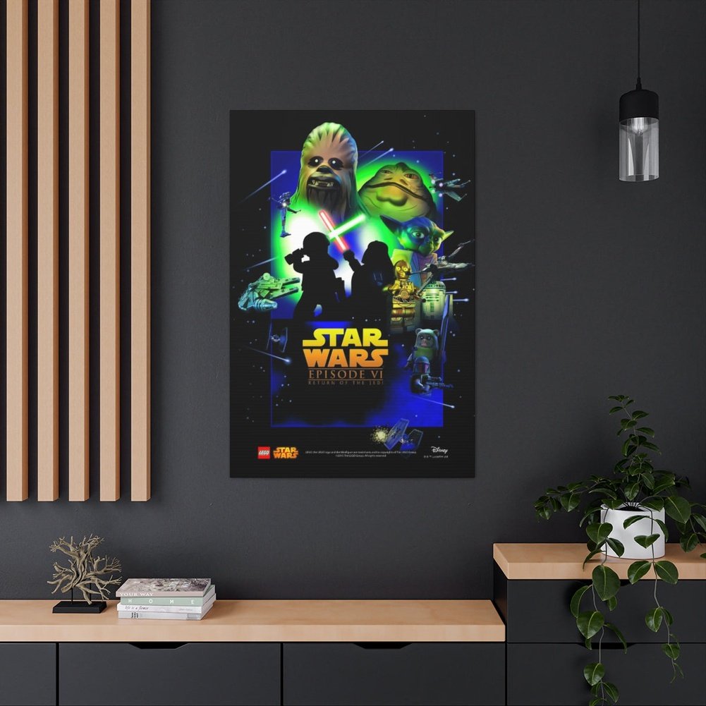 Star Wars Episode VI Movie Wall Art Canvas Art With Backing. Jurassic Bricks