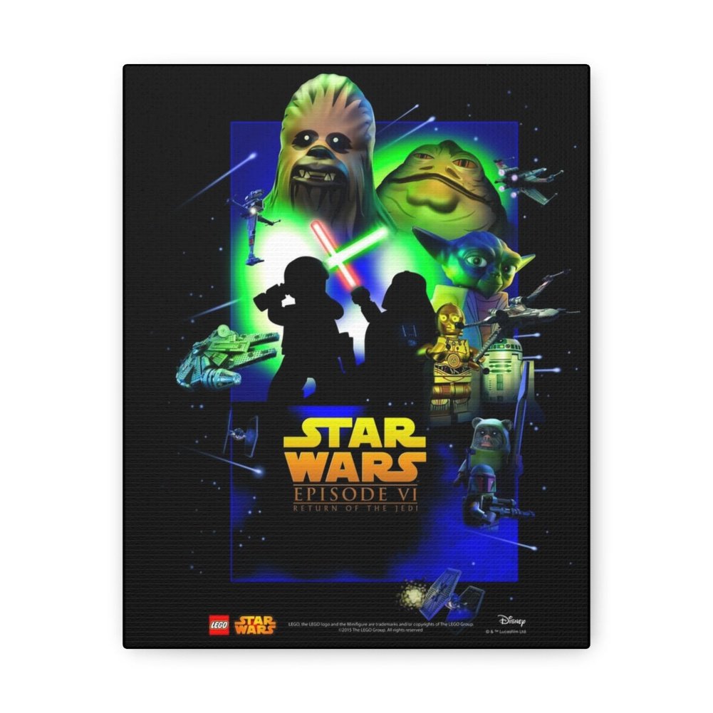 MOC NON LEGO Star Wars Episode VI Movie Wall Art Canvas Art With Backing.