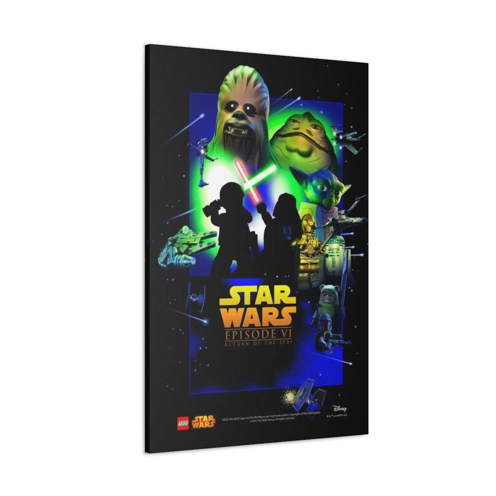 Star Wars Episode VI Movie Wall Art Canvas Art With Backing. Jurassic Bricks