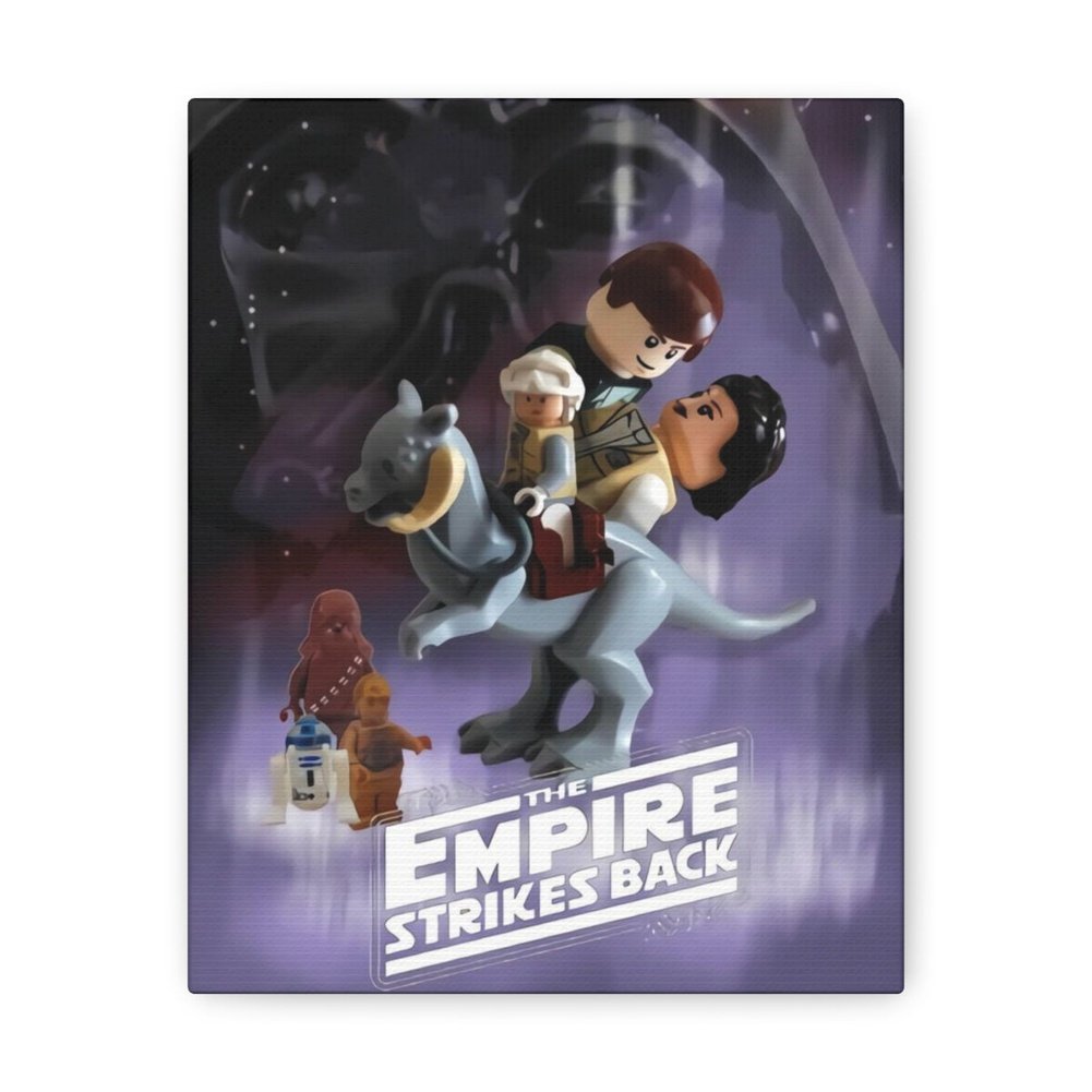 Star Wars The Empire Strikes Back LEGO Movie Wall Art Canvas Art With Backing. K&B Brick Store