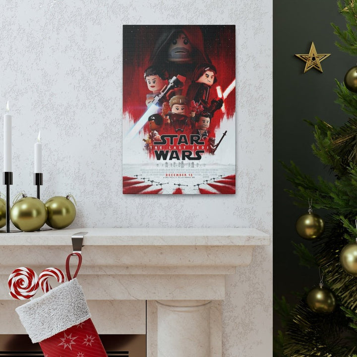 Star Wars The Last Jedi LEGO Movie Wall Art Canvas Art With Backing. K&B Brick Store