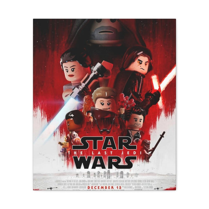 MOC NON LEGO Star Wars The Last Jedi LEGO Movie Wall Art Canvas Art With Backing.