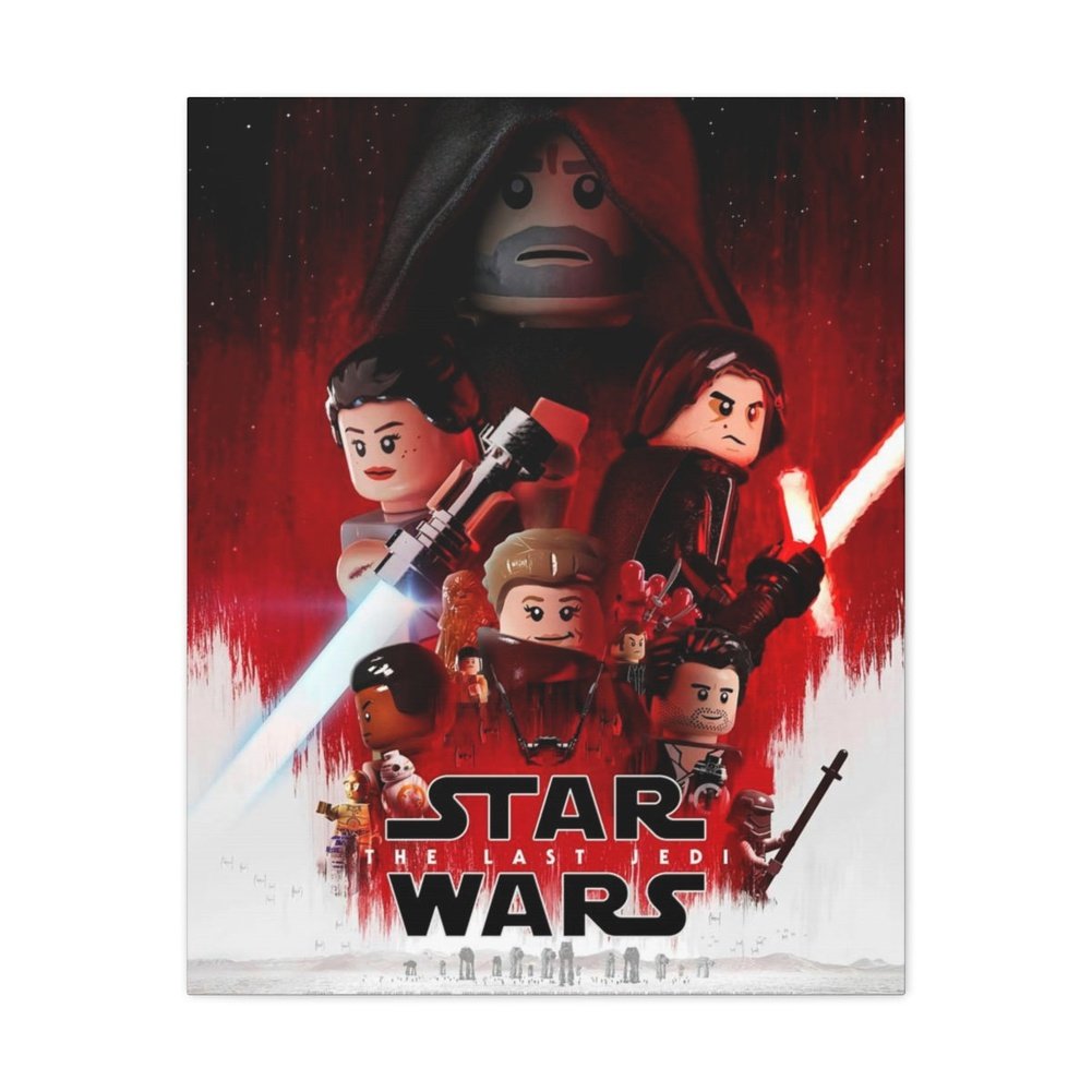 MOC NON LEGO Star Wars The Last Jedi LEGO Movie Wall Art Canvas Art With Backing.