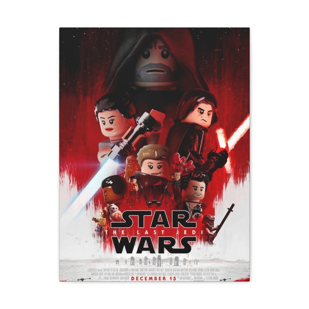 MOC NON LEGO Star Wars The Last Jedi LEGO Movie Wall Art Canvas Art With Backing.