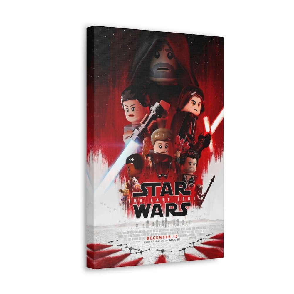 Star Wars The Last Jedi LEGO Movie Wall Art Canvas Art With Backing. K&B Brick Store