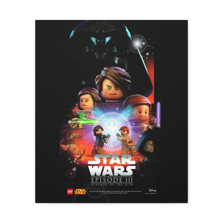 MOC NON LEGO Star Was Episode III v2 LEGO Movie Wall Art Canvas Art With Backing.