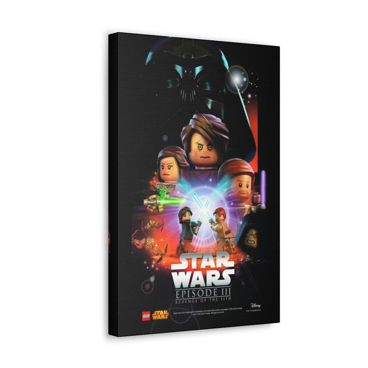 Star Was Episode III v2 LEGO Movie Wall Art Canvas Art With Backing. K&B Brick Store