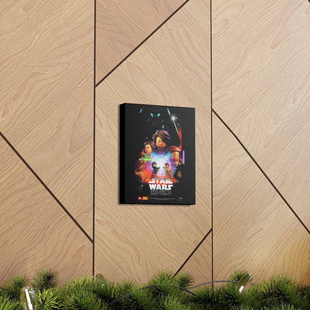 Star Was Episode III v2 LEGO Movie Wall Art Canvas Art With Backing. K&B Brick Store