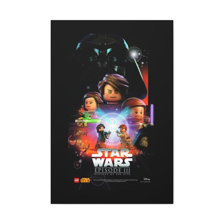 MOC NON LEGO Star Was Episode III v2 LEGO Movie Wall Art Canvas Art With Backing.