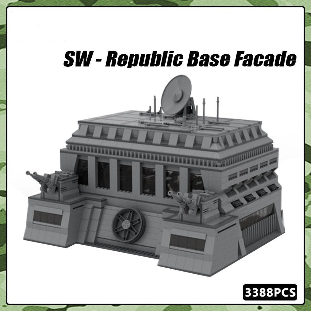 Streetscape Architecture Series MOC Bricks SW - Republic Base Large Building Block Set DIY Toys for Kid Christmas Gifts Jurassic Bricks