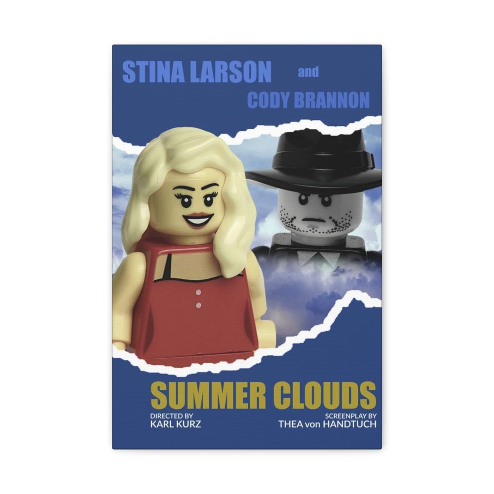 Summer Clouds LEGO Movie Wall Art Canvas Art With Backing. K&B Brick Store