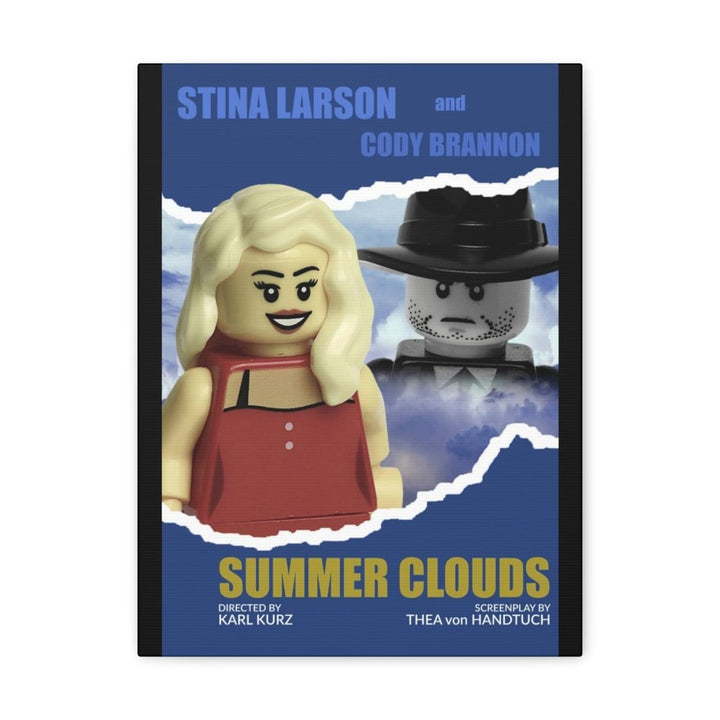 MOC NON LEGO Summer Clouds LEGO Movie Wall Art Canvas Art With Backing.