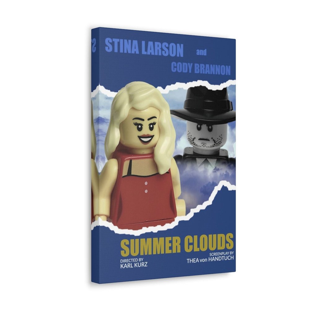 Summer Clouds LEGO Movie Wall Art Canvas Art With Backing. K&B Brick Store