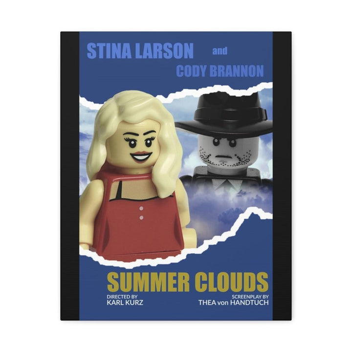 MOC NON LEGO Summer Clouds LEGO Movie Wall Art Canvas Art With Backing.