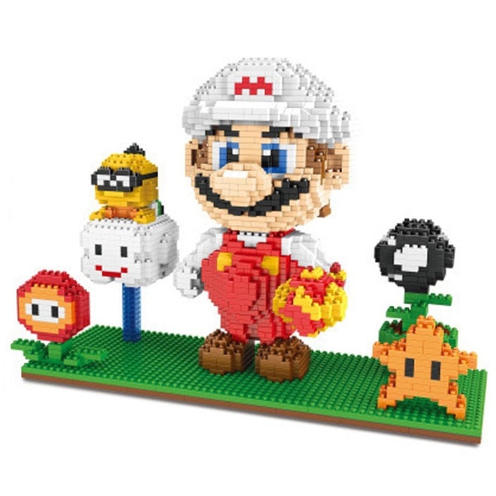 Super Flying Mario Bros Model Micro Building Blocks Bricks Kits Set Figures Toy For Children Gift Jurassic Bricks