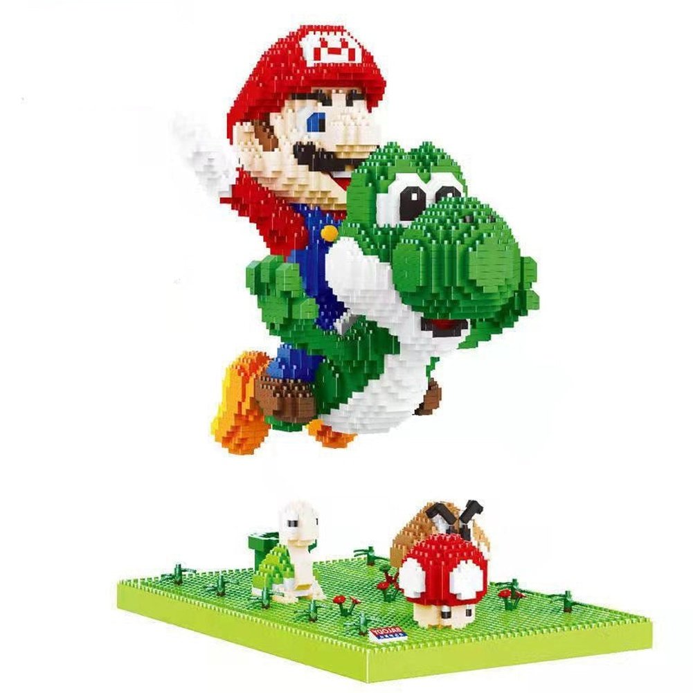 Super Flying Mario Bros Model Micro Building Blocks Bricks Kits Set Figures Toy For Children Gift Jurassic Bricks