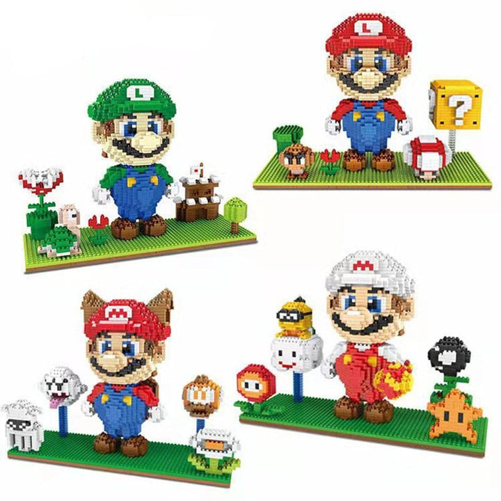 Super Flying Mario Bros Model Micro Building Blocks Bricks Kits Set Figures Toy For Children Gift Jurassic Bricks