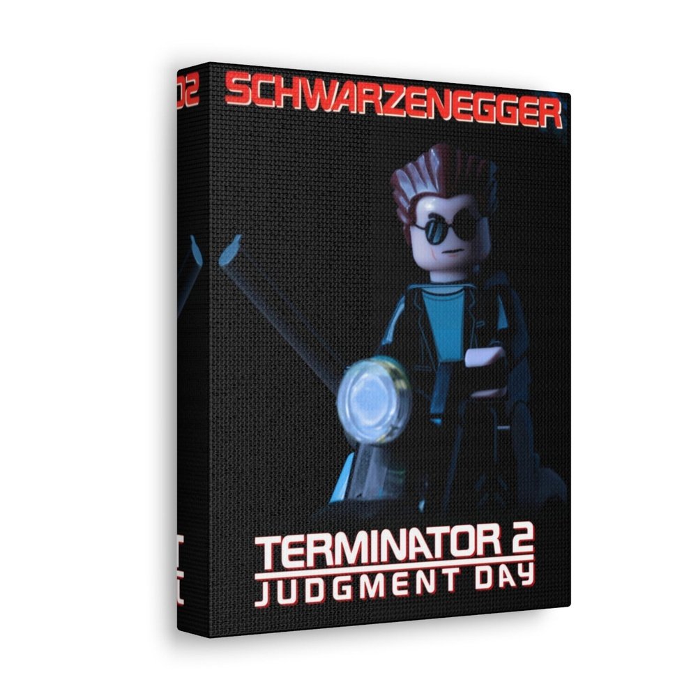 Terminator 2 LEGO Movie Wall Art Canvas Art With Backing. Jurassic Bricks